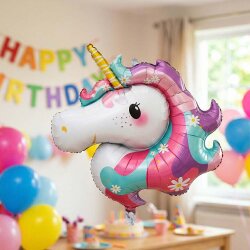 Unicorn Head Foil Balloon - 1