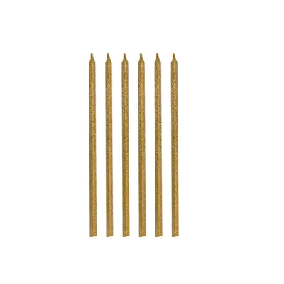 Glitter Gold Birthday Candles - 2