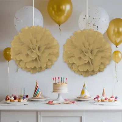Gold Decoration Puff - 2pcs - 1