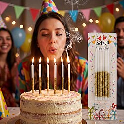 Gold Glitter Candles - 1
