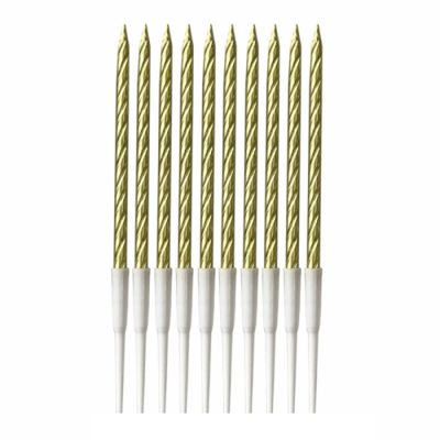 Gold Glitter Curly Candles - 2