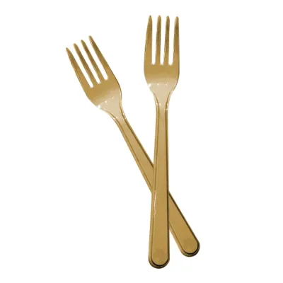 Gold Plastic Forks - 1