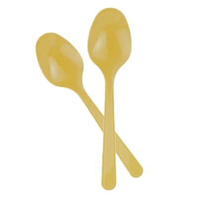 Gold Plastic Spoons - 1