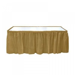 Gold Plastic Table Skirt - Kikajoy (1)