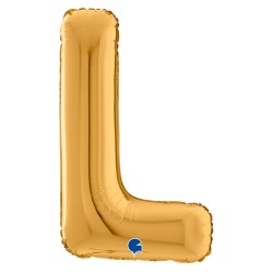 L Harf Grabo Altın Folyo Balon 26