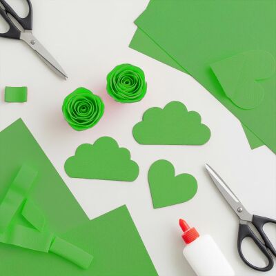 Green Crepe Paper - 1