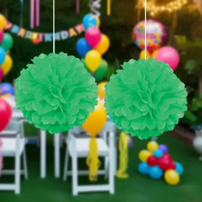 Green Decoration Puff - 2pcs - 1