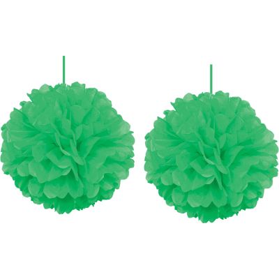 Green Decoration Puff - 2pcs - 2