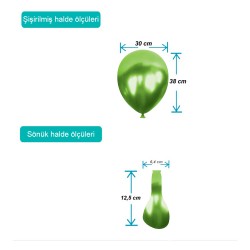 Green Metallic Balloons 12