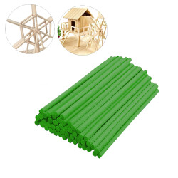 Green Wooden Dowels - (1)