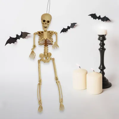Halloween Plastik İskelet Dekor - Beyaz - 1