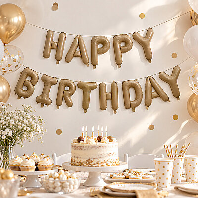 Happy Birthday Banner Folyo Balon - 1