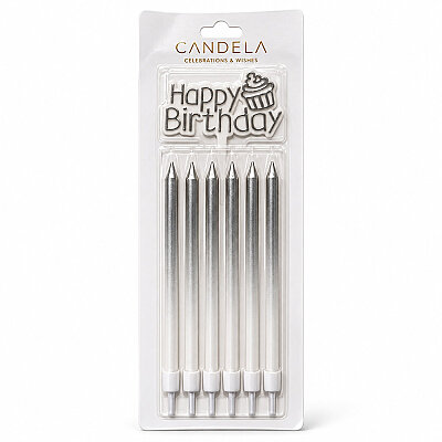 Happy Birthday Candle Set with Decorative Cake Topper - 2