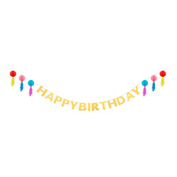 Happy Birthday Honeycomb Decorations - (1)