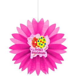 Happy Birthday Paper Fan 50 cm - 6