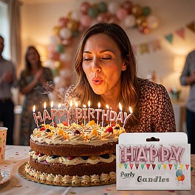 Metalik Bronz Happy Birthday Set Mum - 1