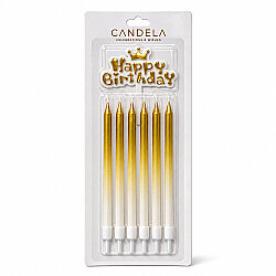 Happy Birthday Yazılı Pasta Mumu Seti 13cm 6 Parça - 1