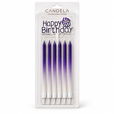Happy Birthday Yazılı Pasta Mumu Seti 13cm 6 Parça - 3