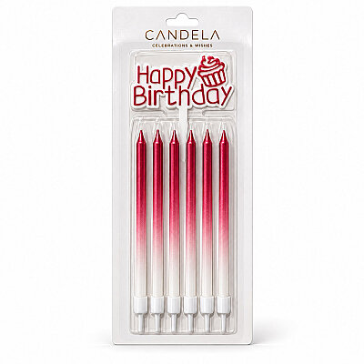 Happy Birthday Yazılı Pasta Mumu Seti 13cm 6 Parça - 4