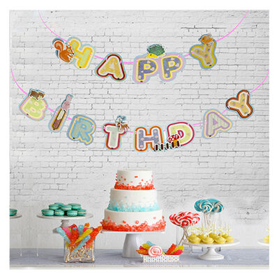 Happy Birthday Simli Harf Afiş - 1
