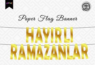 Hayırlı Ramazanlar Letter Banner - 1