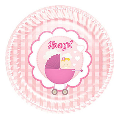 It's a Girl Paper Plates - 1