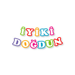 İyi ki Doğdun Harf Afiş -Rainbow Renkler- - 2
