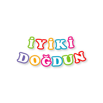İyi ki Doğdun Harf Afiş -Rainbow Renkler- - 2