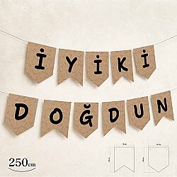 İyi ki Doğdun Kraft Zemin Siyah Harf Afiş - 2