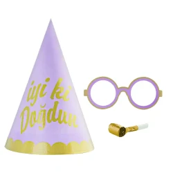 İyi ki Doğdun Party Hat, Glasses and Blowout Set - Kikajoy (1)