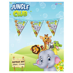 Jungle Club Triangle Flag Banner - Kikajoy