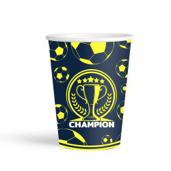 Champion Sarı Lacivert Karton Bardak - 2