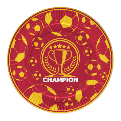 Champion Sarı Kırmızı Karton Tabak - 2