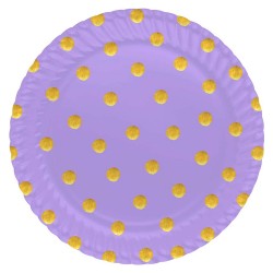 Pastel Düşler Lila Karton Tabak - 