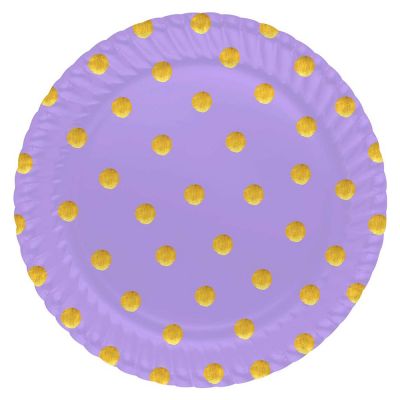 Pastel Düşler Lila Karton Tabak - 1