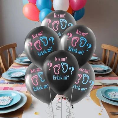 Cinsiyet Partisi Baskılı Balon 12