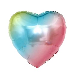 Rainbow Kalp Folyo Balon 18