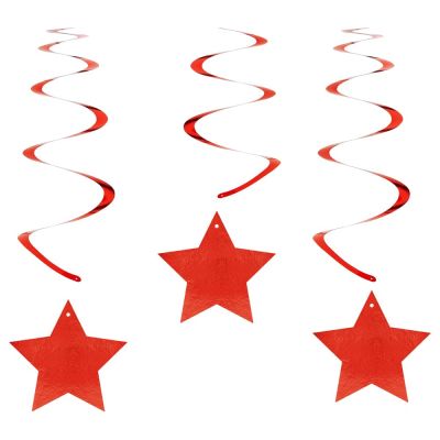 Metalize Yıldız Spiral Sarkıt Süs - 2