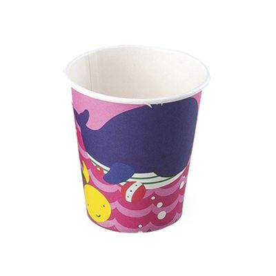Neşeli Balıklar Pembe Karton Bardak - 1