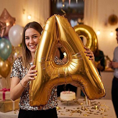 Letter A Gold 40 inch - 1