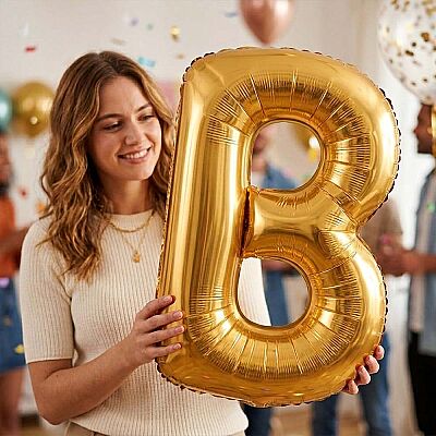 Letter B Gold 40 inch - 1