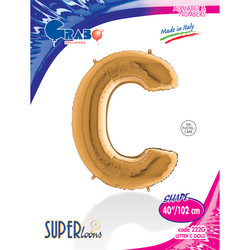 Letter C Gold 40 inch - Grabo