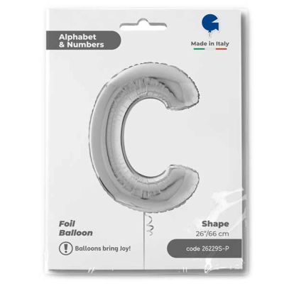 Letter C Silver 26 inch - 1