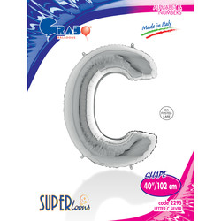 Letter C Silver 40 inch - Grabo