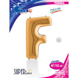 Letter F Gold 40 inch - Grabo