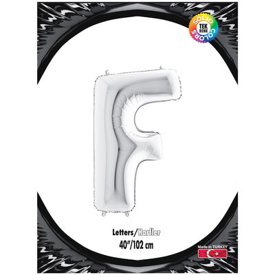 Letter F Silver 40 inch - 1
