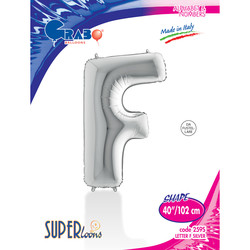 Letter F Silver 40 inch - Grabo