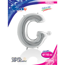 Letter G Silver 40 inch - Grabo