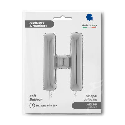 Letter H Silver 26 inch - 1