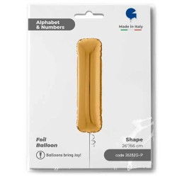 Letter I Gold 26 inch - 1